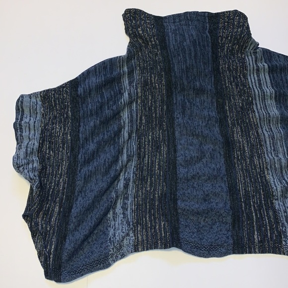 Anthropologie Sparrow Blue Cap Poncho - Women’s Size Small - Picture 3 of 8